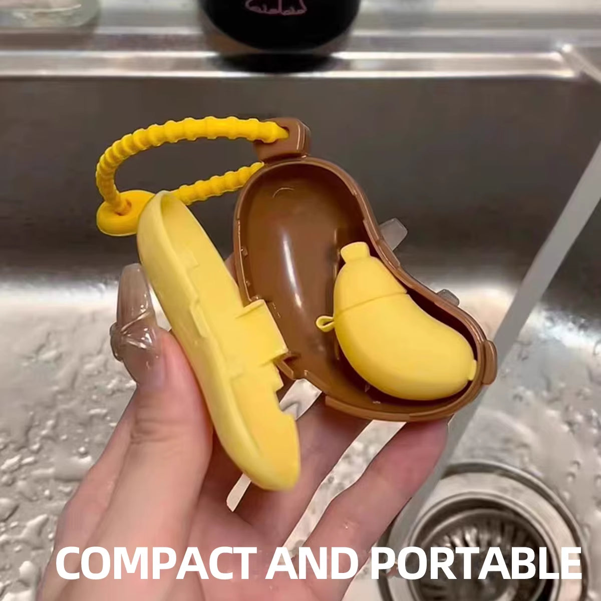 Travel-Ready Banana Toothbrush Protector with Built-In Toothpaste Storage - The Ultimate Compact Solution for Hygiene on the Go!