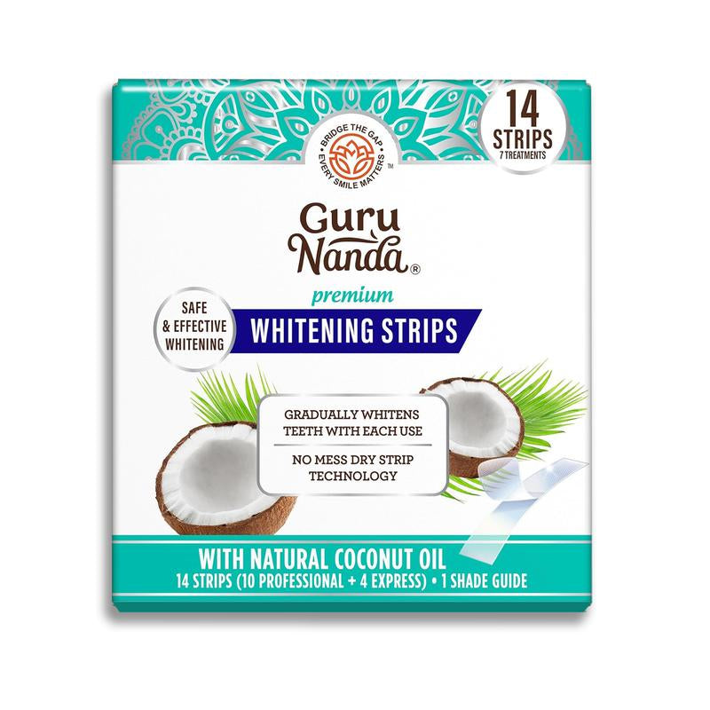 Transform Your Smile: Gurunanda Whitening Strips - 7-Day Treatment for a Radiant, White Smile!