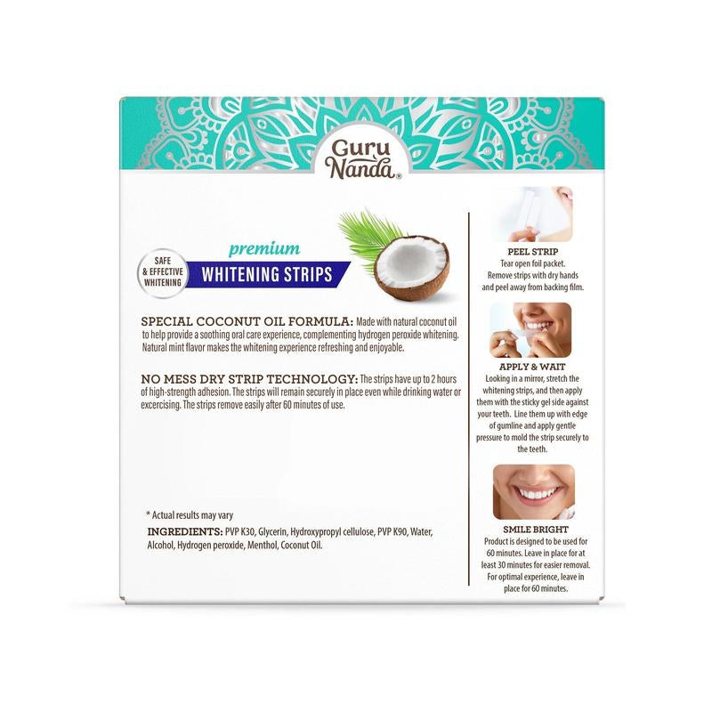 Transform Your Smile: Gurunanda Whitening Strips - 7-Day Treatment for a Radiant, White Smile!